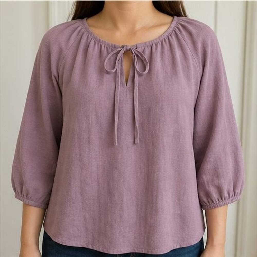 Mauve Wrap Blouse - Picture 2 of 6